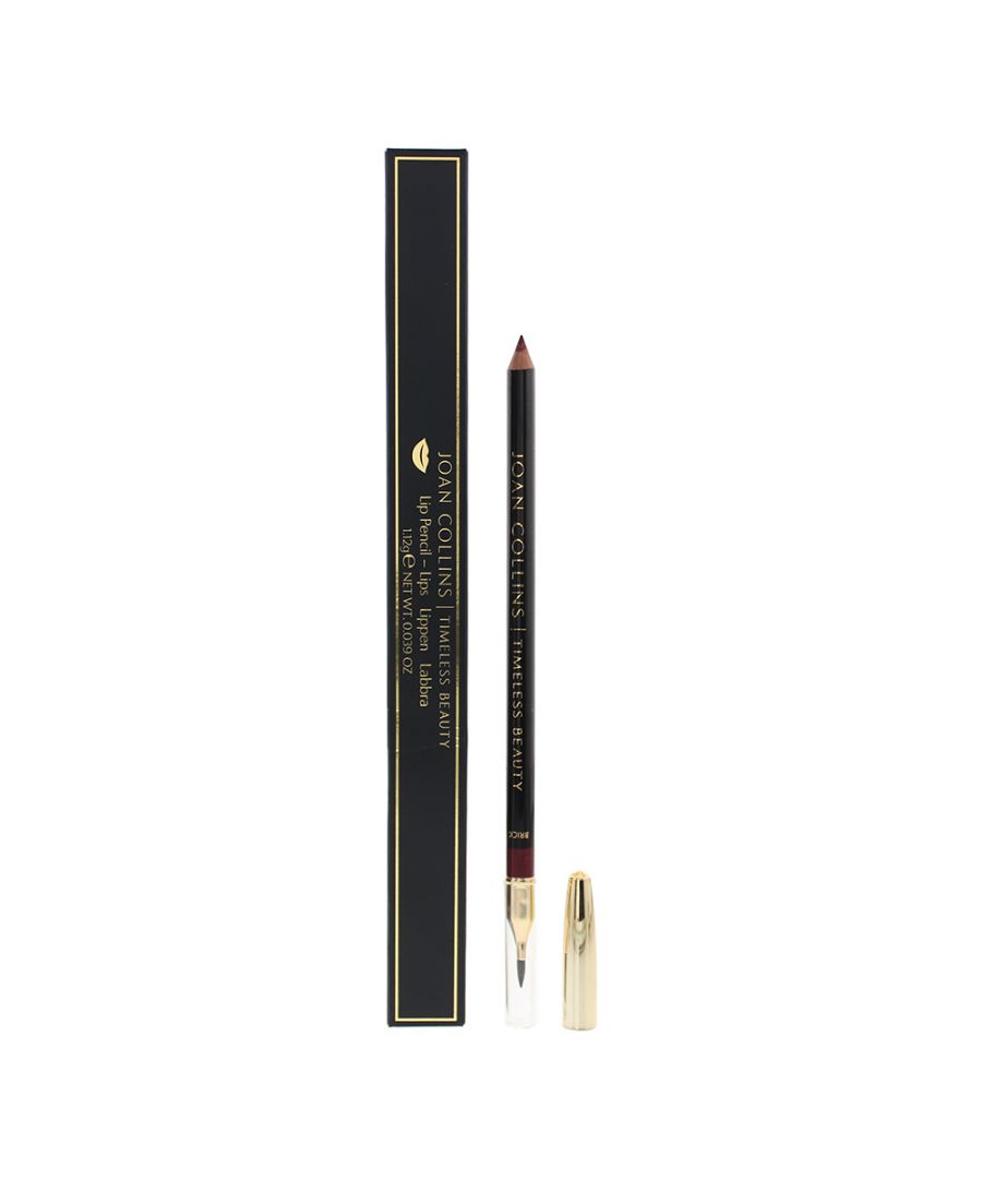 The Joan Collins Lip Pencil range are a duo tipped pencil, which help give lips a touch of Hollywood perfection. The pencil can smoothly define lips, lock in lipstick, limit feathering, whilst the other end of the pencil is brush which is ideal for blending. The pencil contains Jojoba oil and Vitamin E, which leave lips soft, supple and moist.