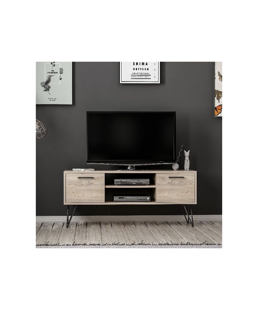 Image for HOMEMANIA Almira TV Stand, in Wood, Black
