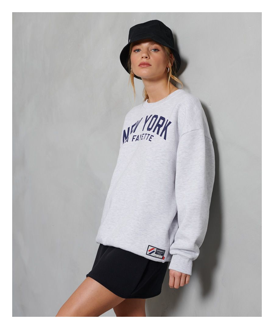 Superdry Womens Limited Edition City College Sweatshirt - Grey Cotton Size X-Small