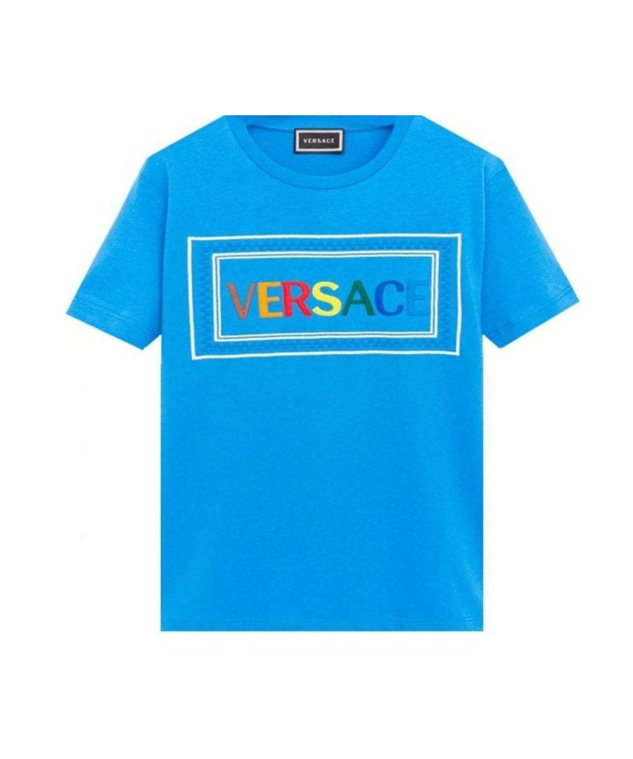 Image for Versace Boys Embroidered T-shirt Blue
