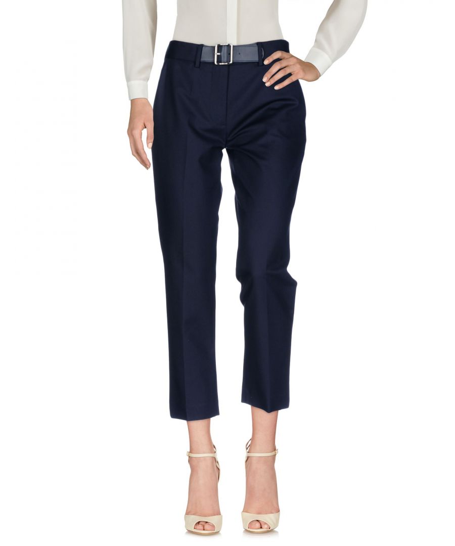 Image for Moncler Womens Dark Blue Cotton Tailored Trousers