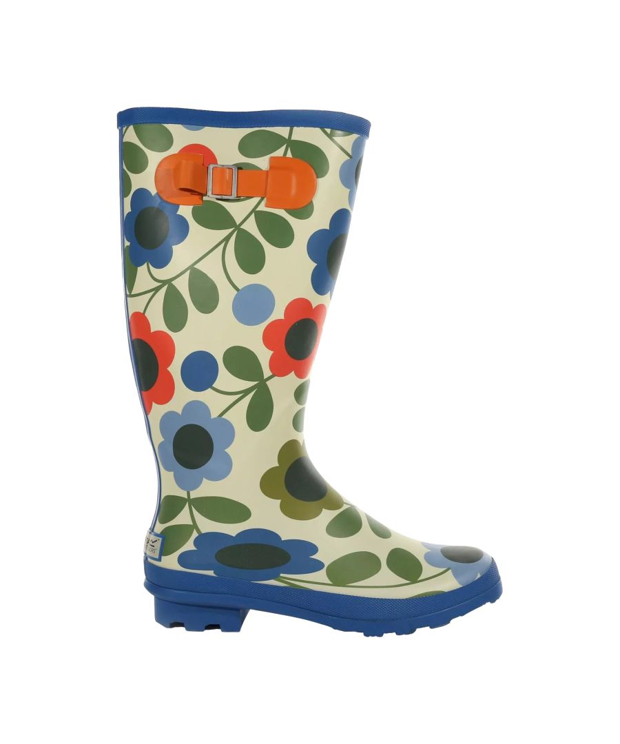 Regatta Womens/Ladies Orla Kiely Meadow Floral Wellington Boots (Blue/Green) - Size UK 4