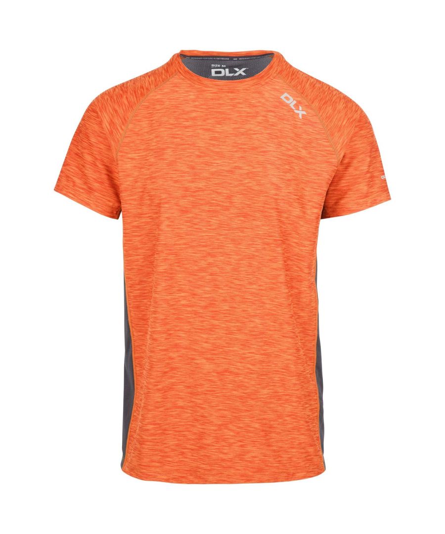 85% Polyester, 15% Elastane. Short sleeves. Round neck. Raglan sleeve. Contrast stitch detail on armhole. Contrast underarm and centre back panel. Antibacterial. Quick dry. Trespass Mens Chest Sizing (approx): S - 35-37in/89-94cm, M - 38-40in/96.5-101.5cm, L - 41-43in/104-109cm, XL - 44-46in/111.5-117cm, XXL - 46-48in/117-122cm, 3XL - 48-50in/122-127cm.