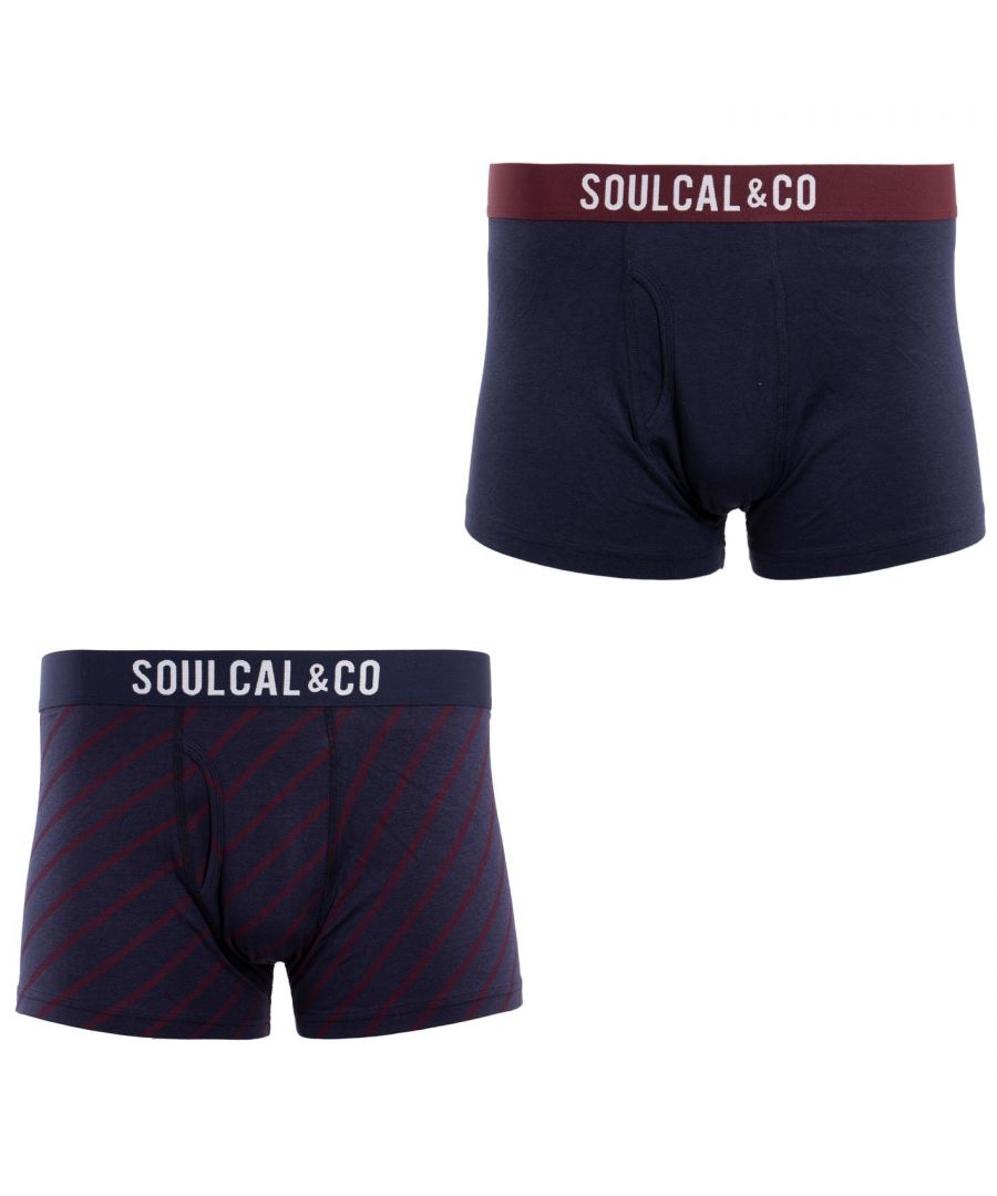 Image for SoulCal Mens 2 Pack Modal Boxers