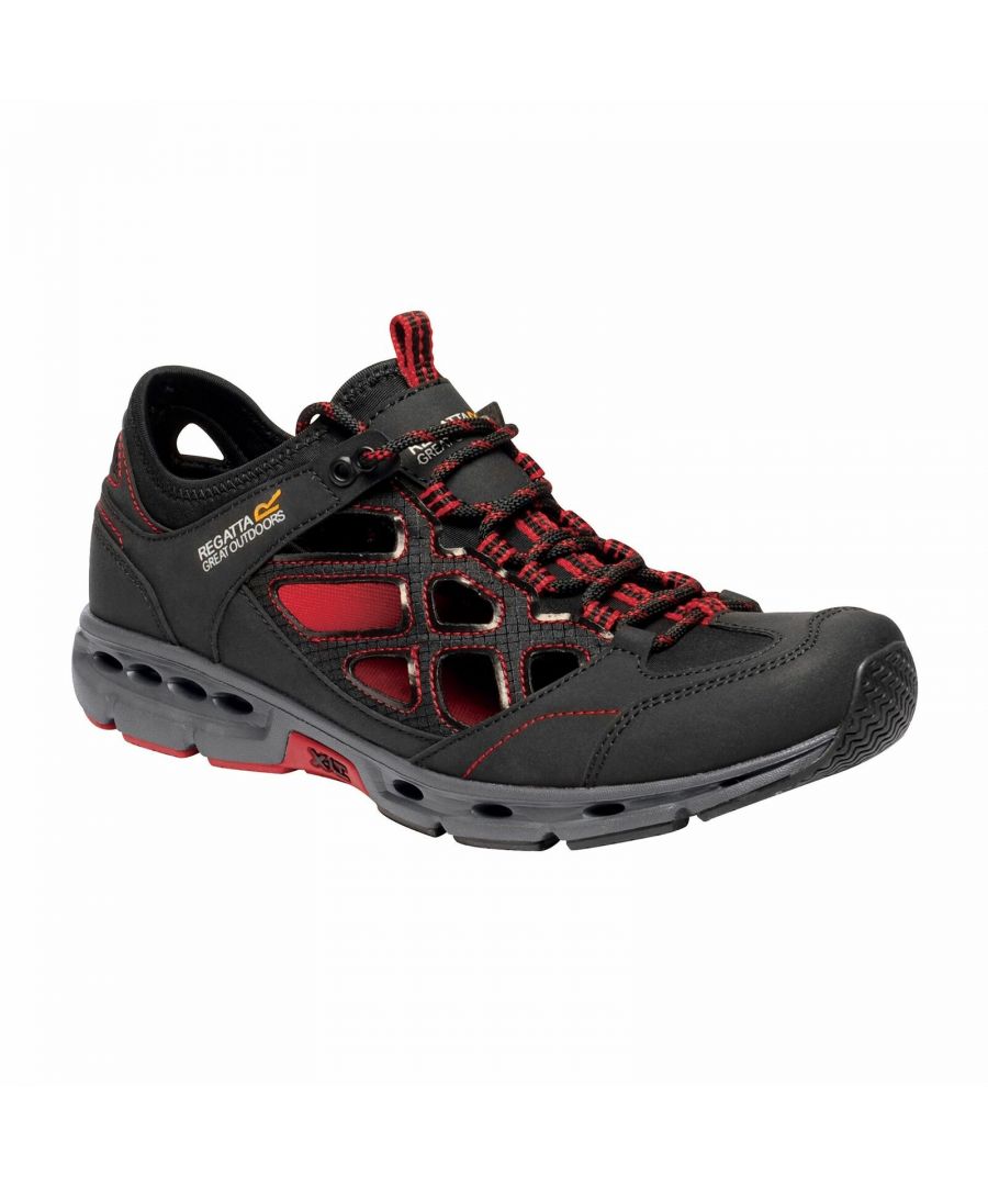 Image for Regatta Mens Samaris Crosstrek Sandals (Black/Classic Red)