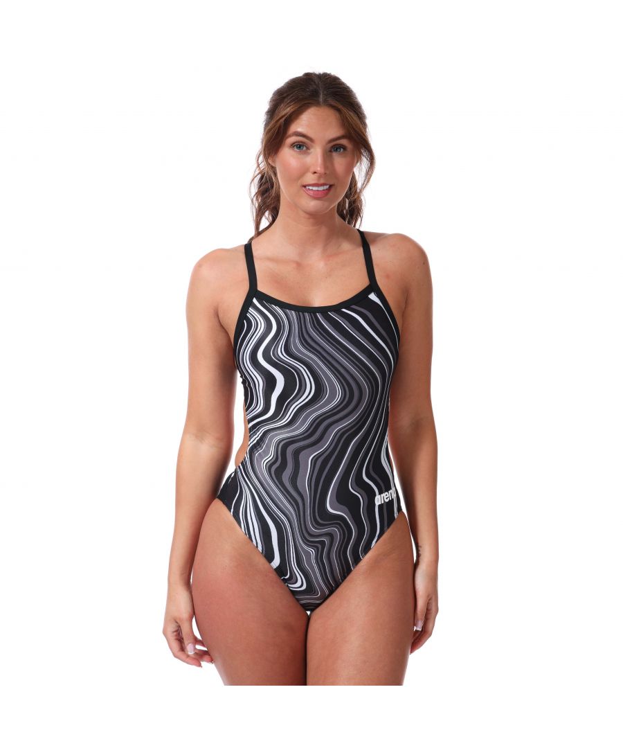 Arena Womenss Challenge Back Swimsuit in Black - Size 6 UK