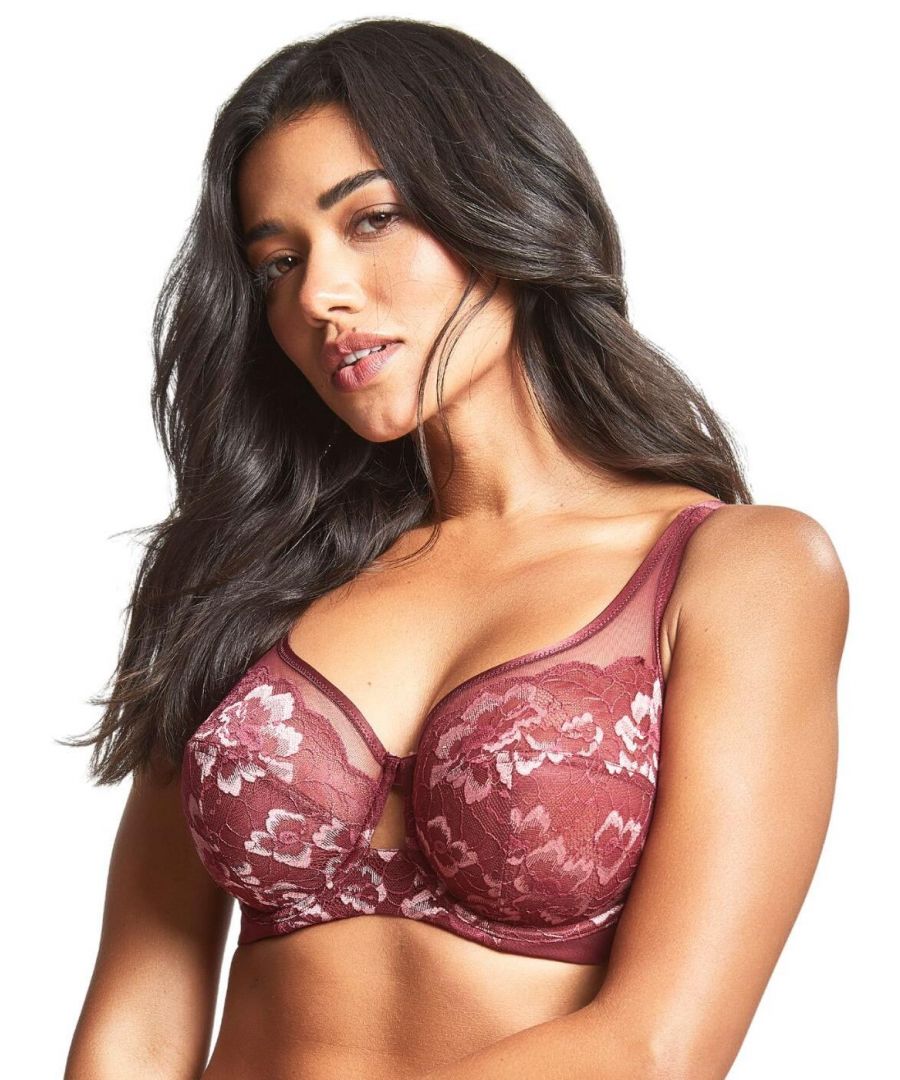 Panache Lingerie Womens 10631 Sabrina High Apex Balconnet Bra - Red Lace - Size 30FF