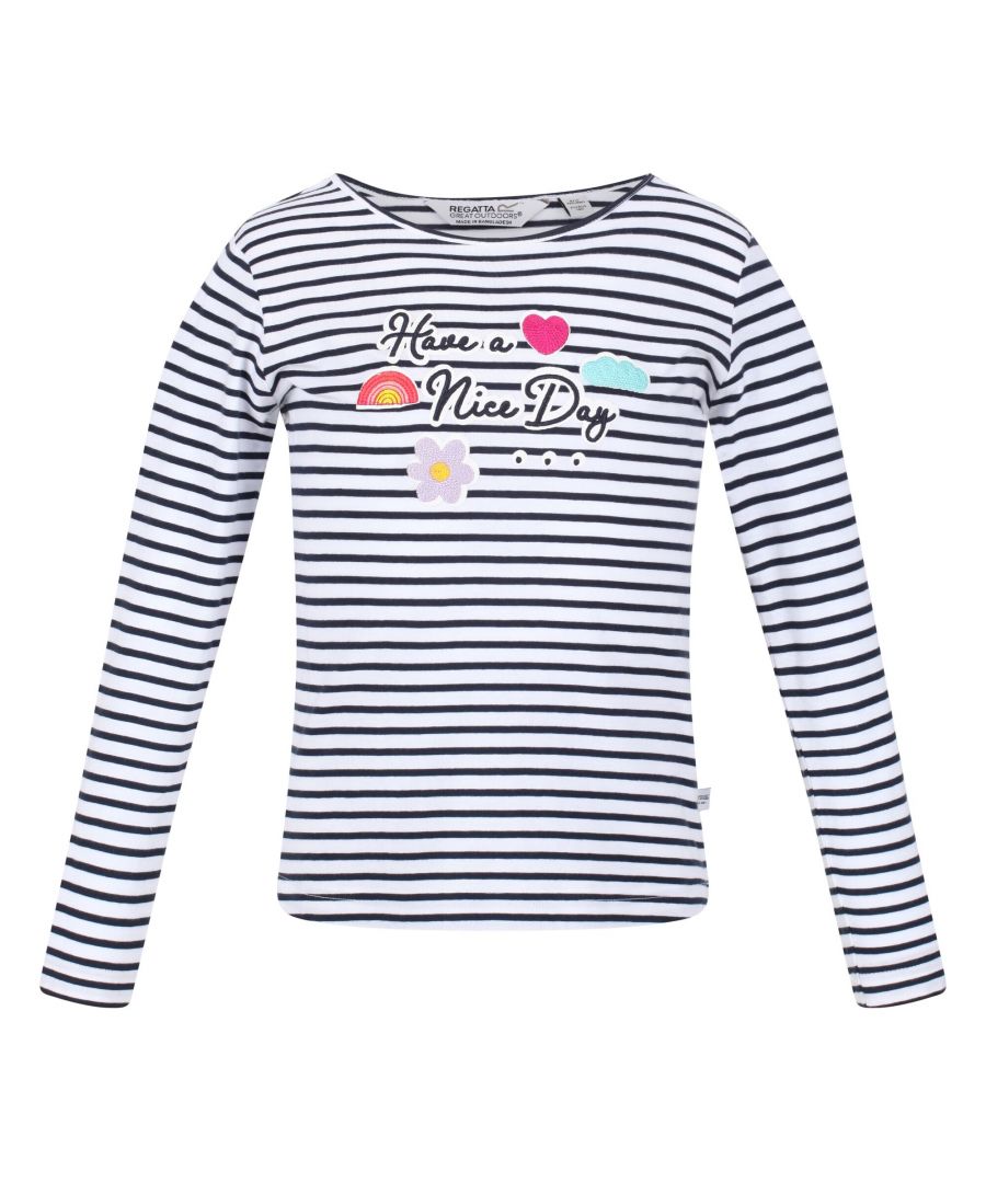 100% Cotton. Fabric: Coolweave, Soft Touch. Design: Logo, Striped, Text. Sleeve-Type: Long-Sleeved. Neckline: Round Neck. Fabric Technology: Breathable.