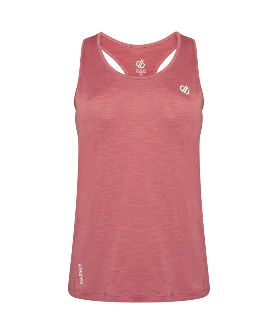 Material: Polyester (90%), Elastane (10%). Q-Wic Plus lightweight polyester/ elastane fabric. Anti-bacterial odour control treatment. Good wicking performance. Quick drying. Racer back design. Pulls sweat away from your skin, dries quickly and has anti-bacterial odour control built in. Stretch-fit that sits close to your body so the fabric can do its thing. Scooped round neck and the shape-defining side seams. Coordinating shorts and leggings available. Easy, breezy.