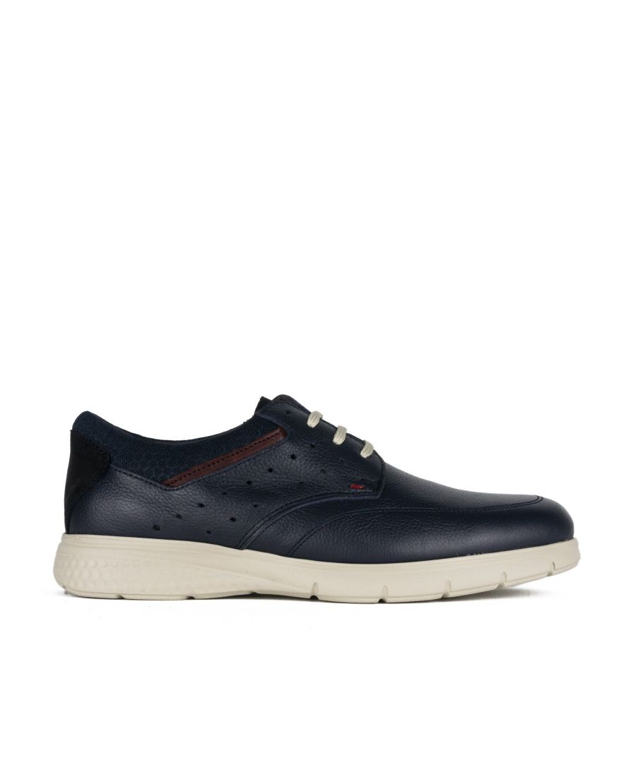 Image for CASUAL LEATHER SHOES NAVY BLUE