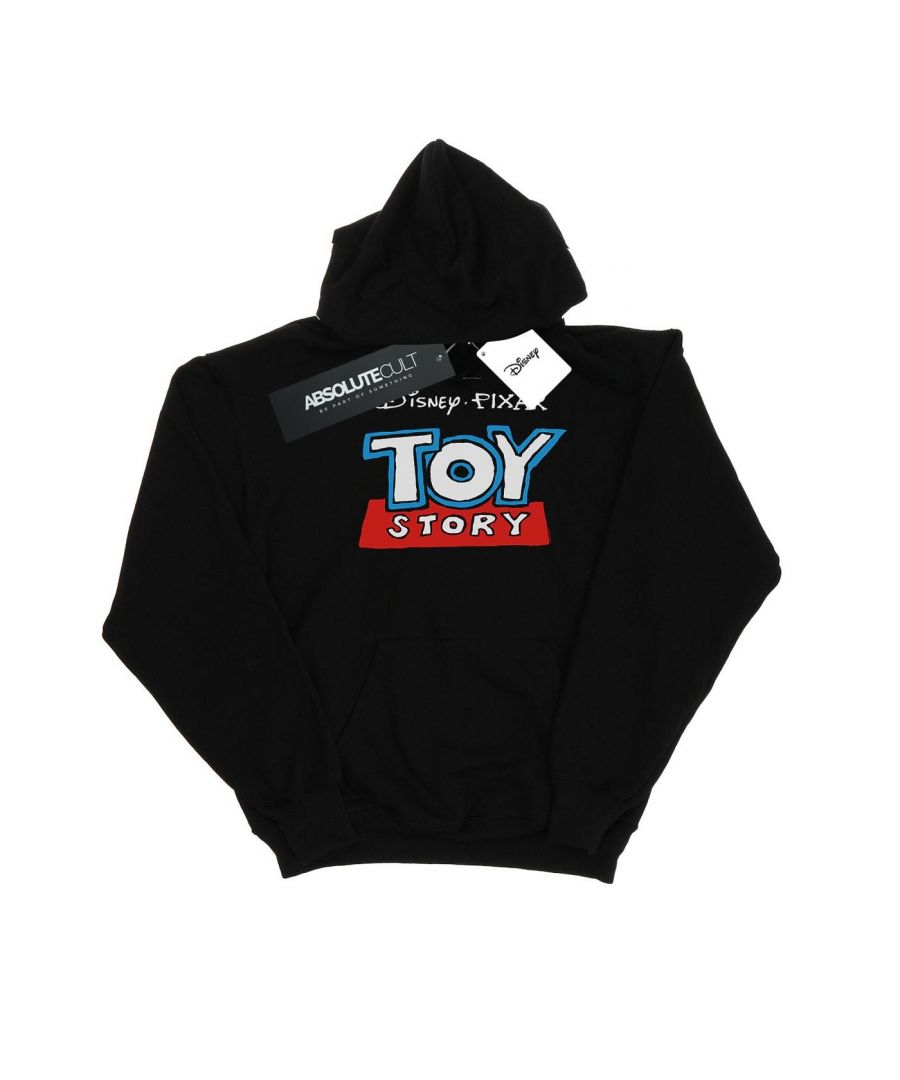Disney Mens Toy Story Cartoon Logo Hoodie (Black) - Size Medium