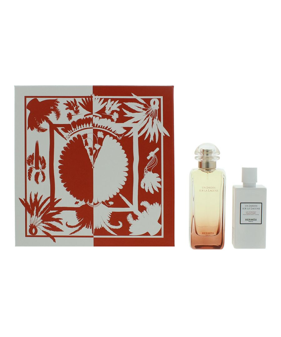 Un Jardin Sur La Lagune is an amber floral fragrance for either gender. It was created by Christine Nagel and launched in 2019 by Hermès, as art of their Jardin Collection. The fragrance contain notes of Sea Notes, Magnolia, Woody Notes, Lily and Pitosporum. The notes combine to create a fresh, aquatic fragrance with the floral notes shining through, making for a great scent for the warmer months of the year. This gift set features a large (100ml) and a bottle (80ml) of scented Body Lotion.