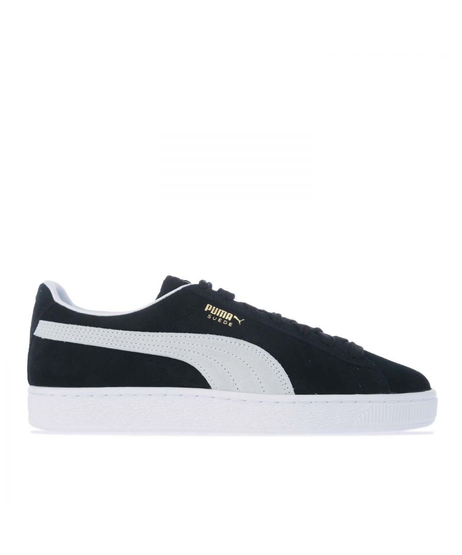 Junior Puma Suede Classic XXI Trainers in black- white.- Leather and Suede upper.- Lace fastening.- Low-rise silhouette in a black and white colourway.- Puma branding on the sidewall.- Rubber sole.- Leather and Suede Upper  Textile Lining  Synthetic Sole.- Ref: 38056001