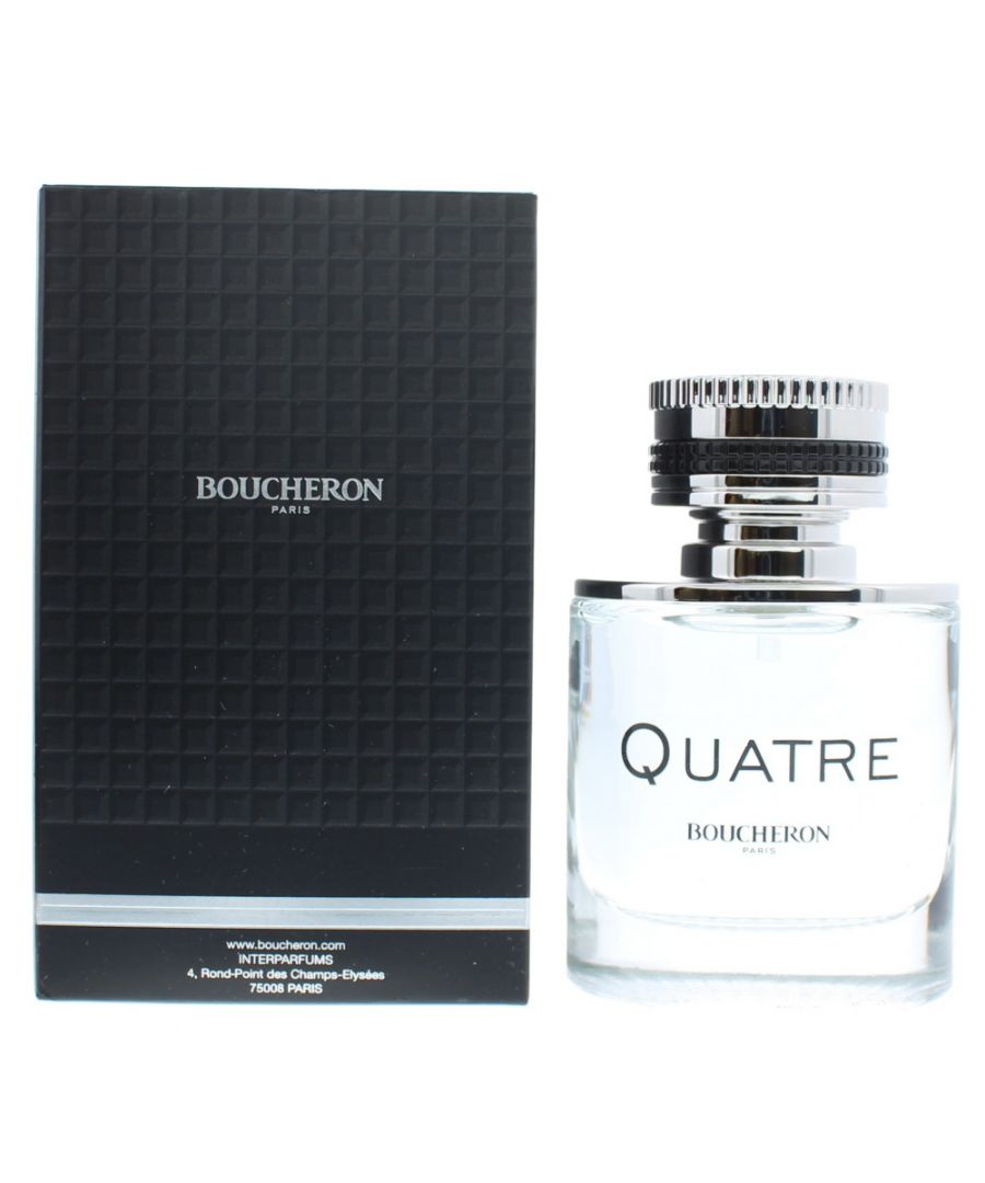 Boucheron Quatre pour Homme Eau de Toilette Spray brings not only evenings but also business tribute to manhood and puts energy and strength in the foreground. Spicy notes and bloemenextracten a touch of fruity freshness and the peculiarity of the composition let the man appear in a completely new and very selfconscious light.