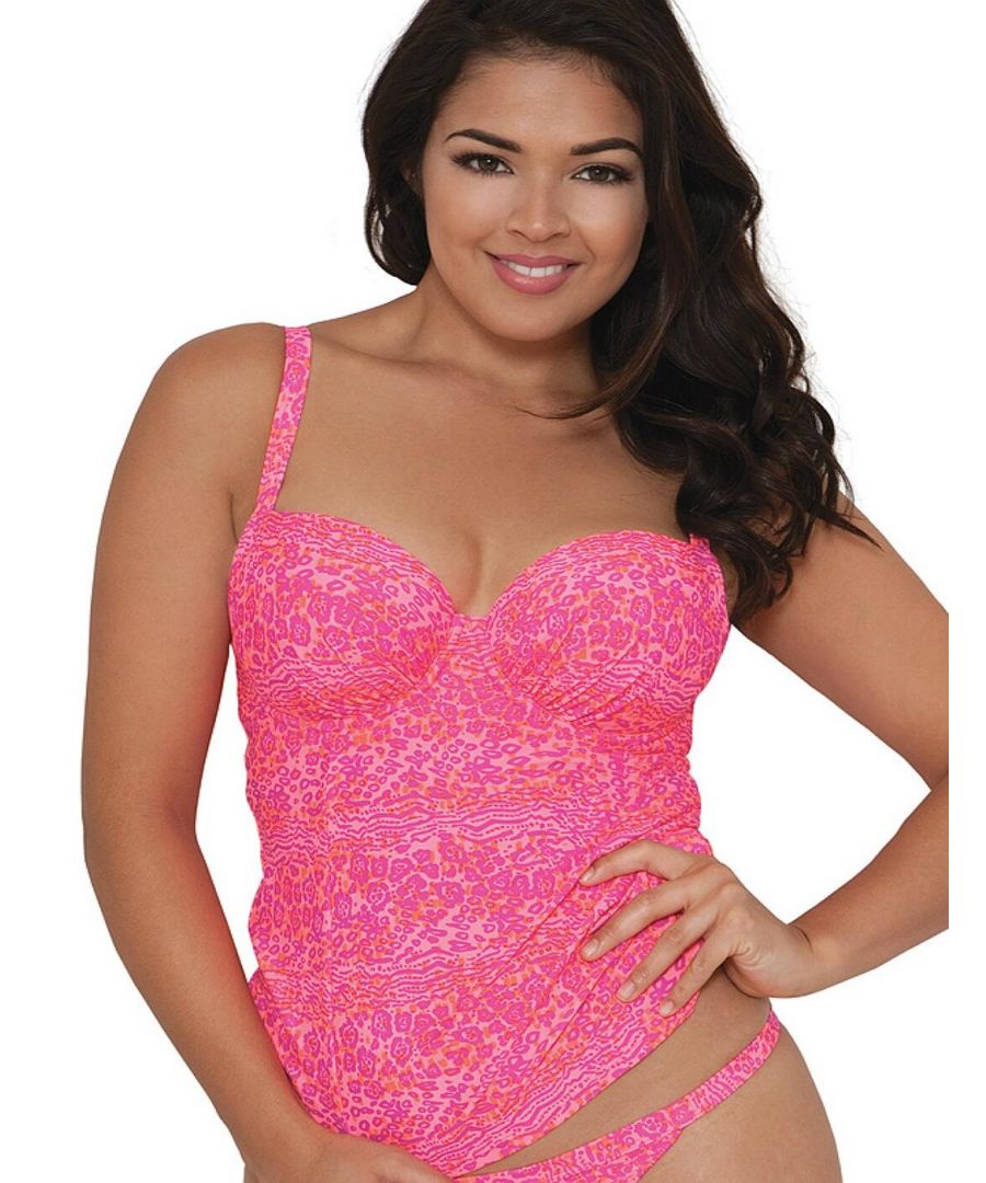 Curvy Kate Womens CS3916 Daze Underwired Balcony Tankini Top - Pink - Size 30E