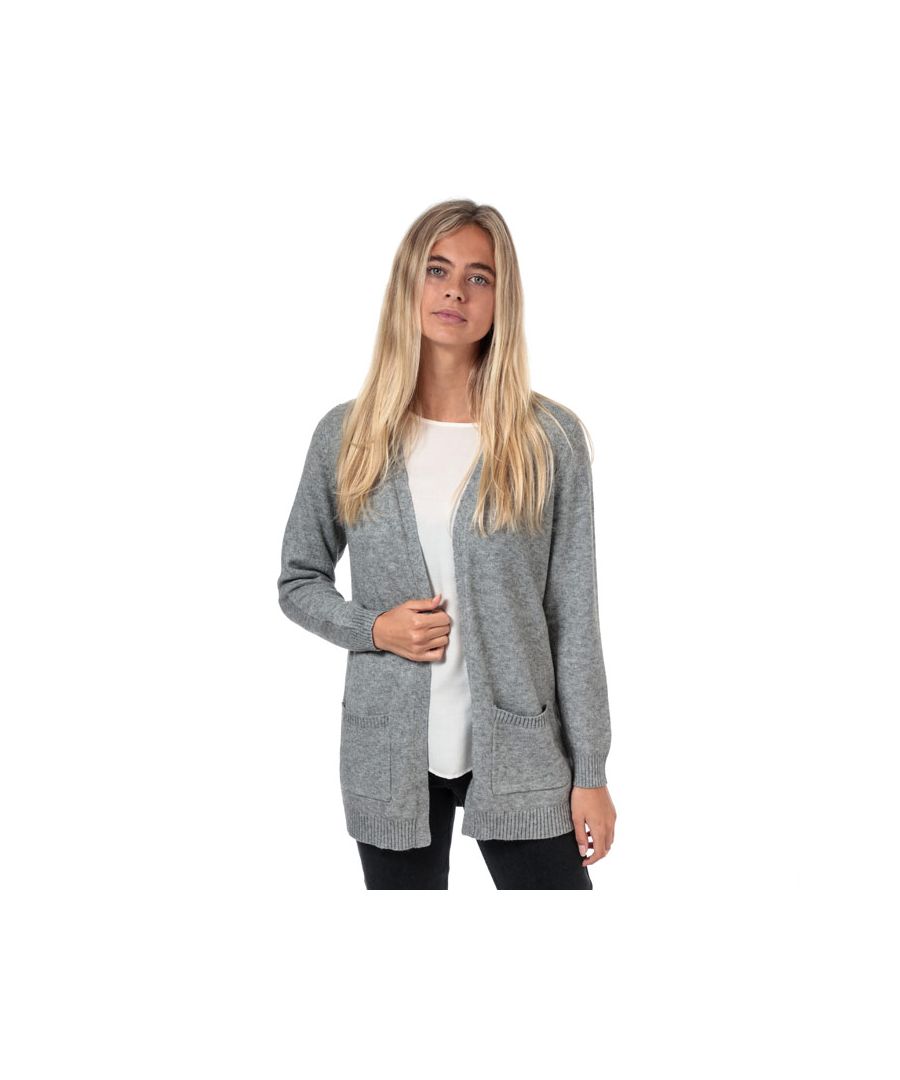 Image for Women's Only Lesly Open Cardigan in Grey Marl