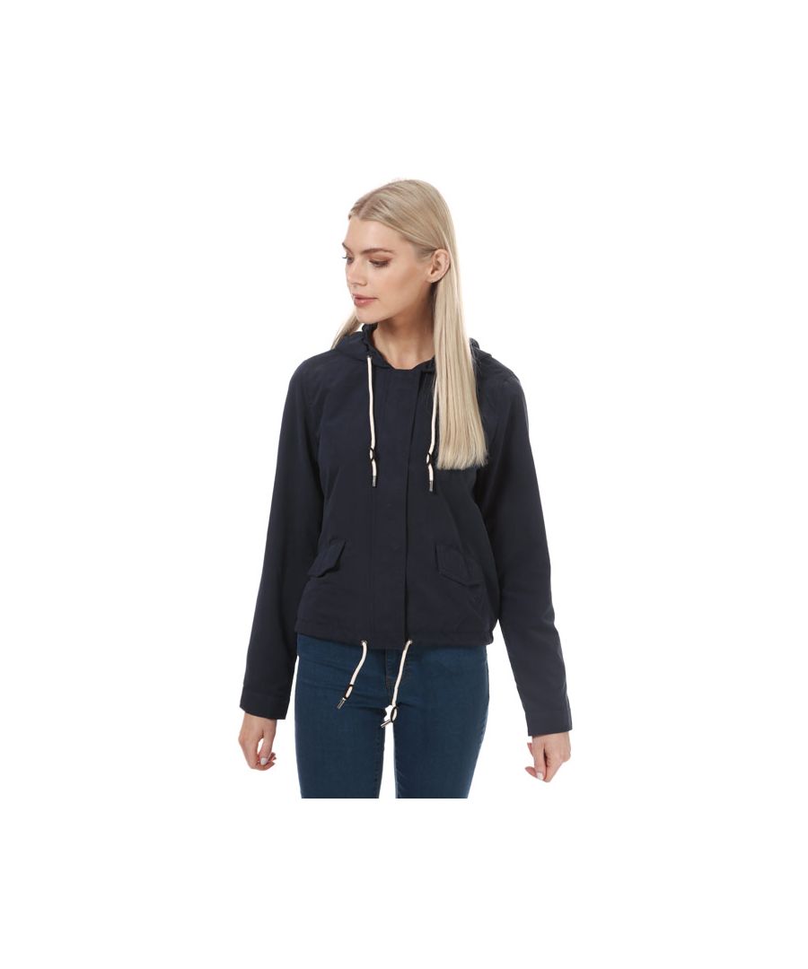 Only Womenss Skylar Hooded Spring Jacket in Navy - Blue - Size 4
