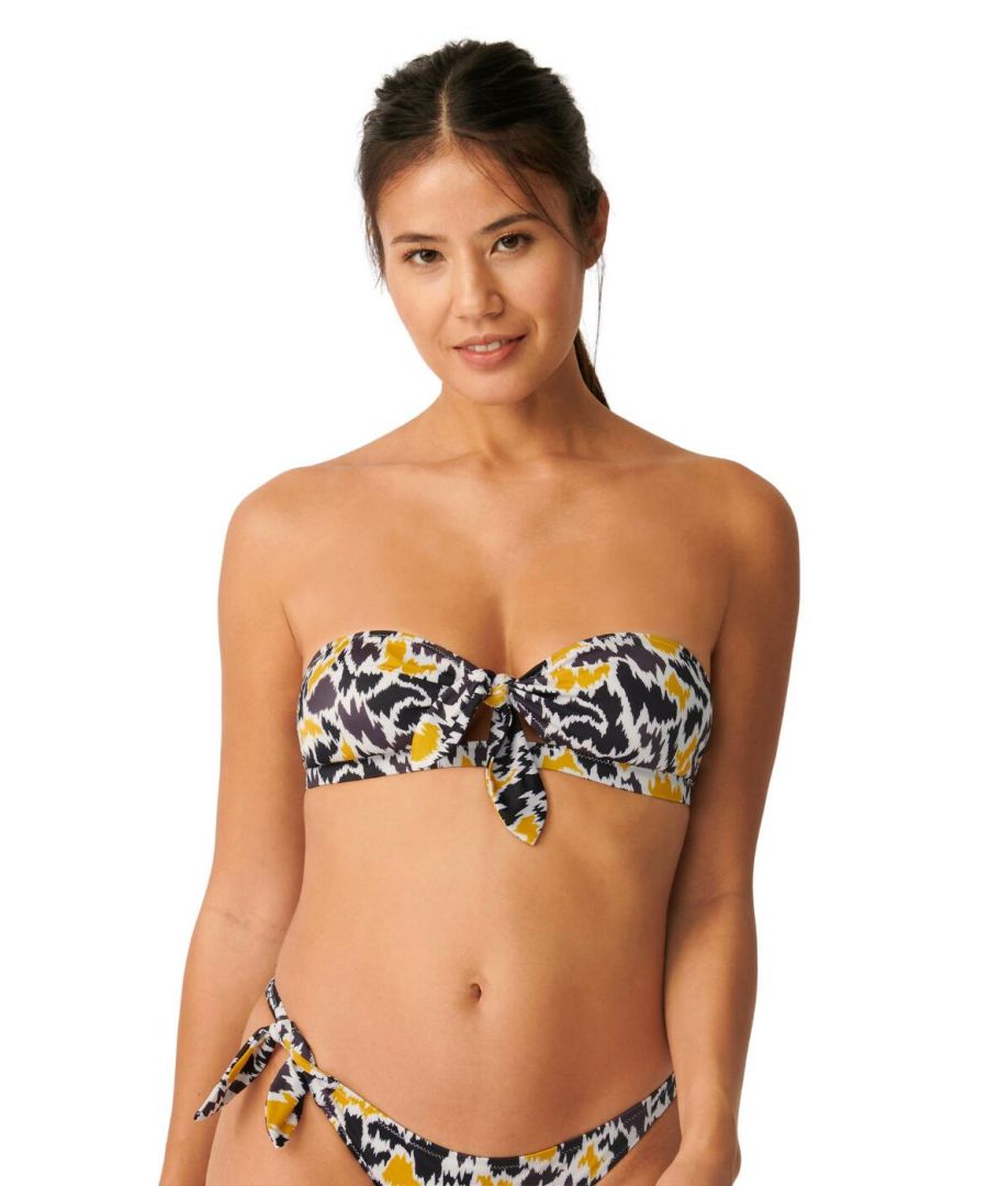 Sloggi Womens 10211215 Shore Fancy Guppy Bandeau Bikini Top - Multicolour Elastane - Size 14 UK