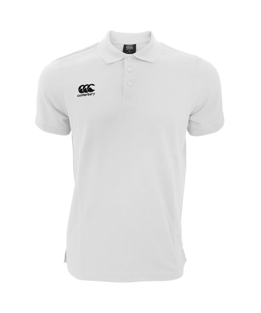Image for Canterbury Mens Waimak Short Sleeve Pique Polo Shirt (White)