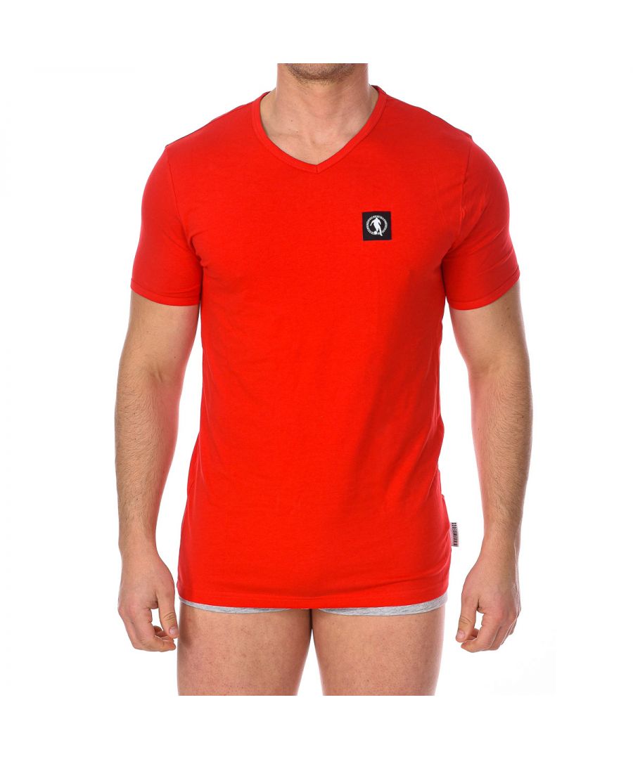 Bikkembergs Mens Pack 2 Fashion Pupino T-shirts - Red Cotton - Size Medium