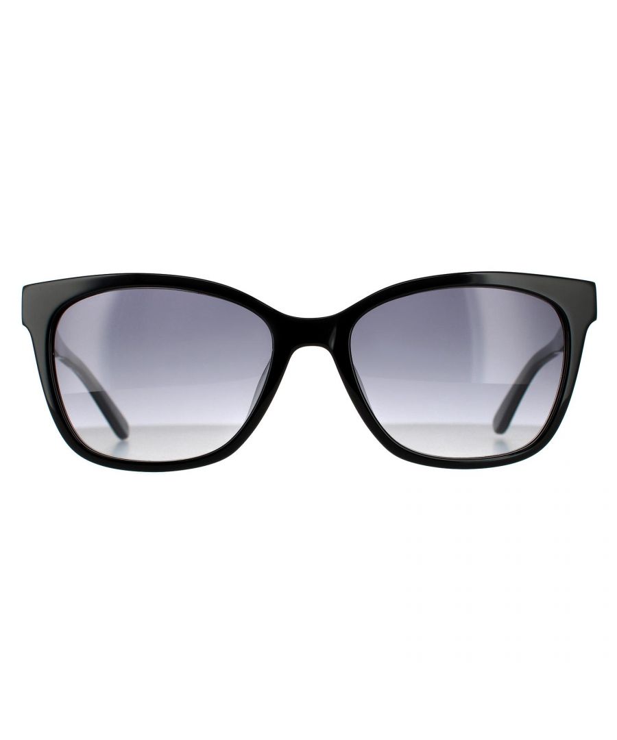 Calvin Klein Rectangle Womens Black Slate Grey Gradient Sunglasses CK19503S are a classic rectangle style crafted from lightweight acetate. The Calvin Klein logo features on the slender temples for brand authenticity.