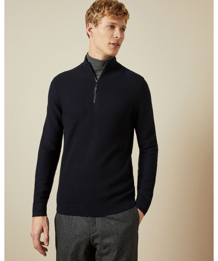 Ted Baker Newport Half Zip Funnel Neck 