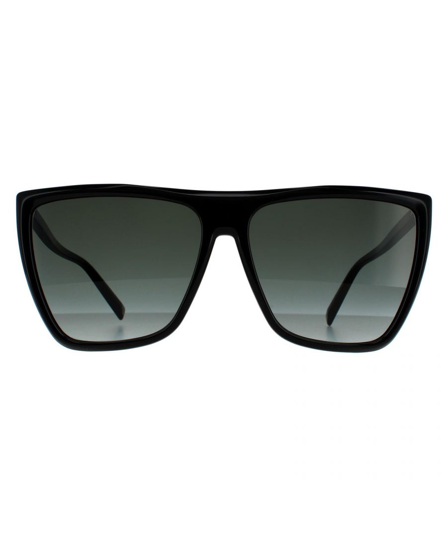 Givenchy Rectangle Womens Black Dark Grey Gradient 90041091 Givenchy are a rectangular style crafted from lightweight acetate. The Givenchy logo is engraved on the hinges for brand authenticity