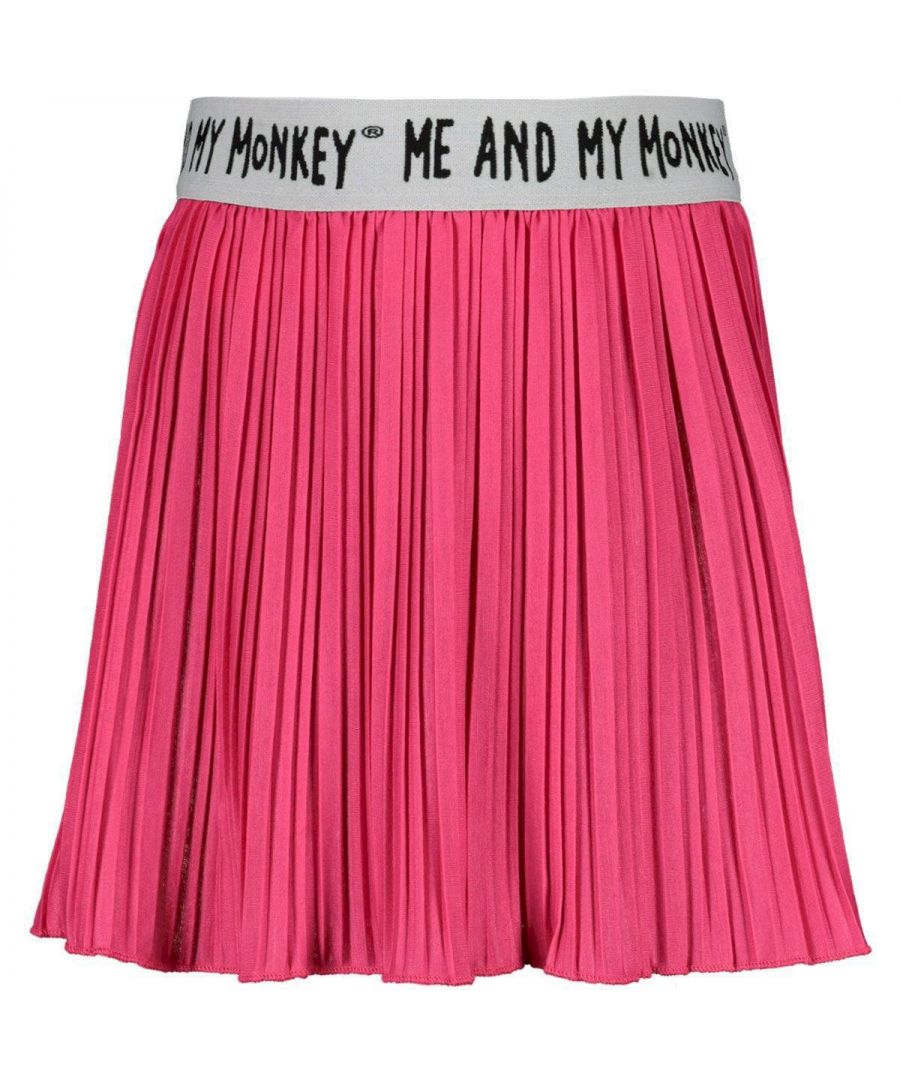 Deze meisjesrok van Me & My Monkey is gemaakt van polyester. Het model beschikt over een elastische tailleband.plissé