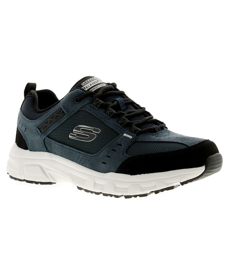 <Ul><Li>Skechers Oak Canyon Mens Trainers In Navy</Li><Li>Mens Skechers Oak Canyonlace Up Athletic Walking Trainers With Suede And Mesh Fabric Upper Featuring Mesh Front And Side Panels Allowing A Cooling Effect To The Feet, Tough Man Made Overlays At The Heel And Toe, Memory Foam Cushioned Comfort Insole, Pull On Heel Tab, Flexible Shock Absorbing Midsole And A High Traction Rubber Flexible Outsole.</Li><Li>Leather Upper</Li><Li>Fabric Lining</Li><Li>Synthetic Sole</Li><Li>Mens Gentlemens Oak Canyon Skechers Lace Up Athletic Suede Mesh Trianers Sneakers Rubber Flexible Memory Foam Cushioned Insole</Li>