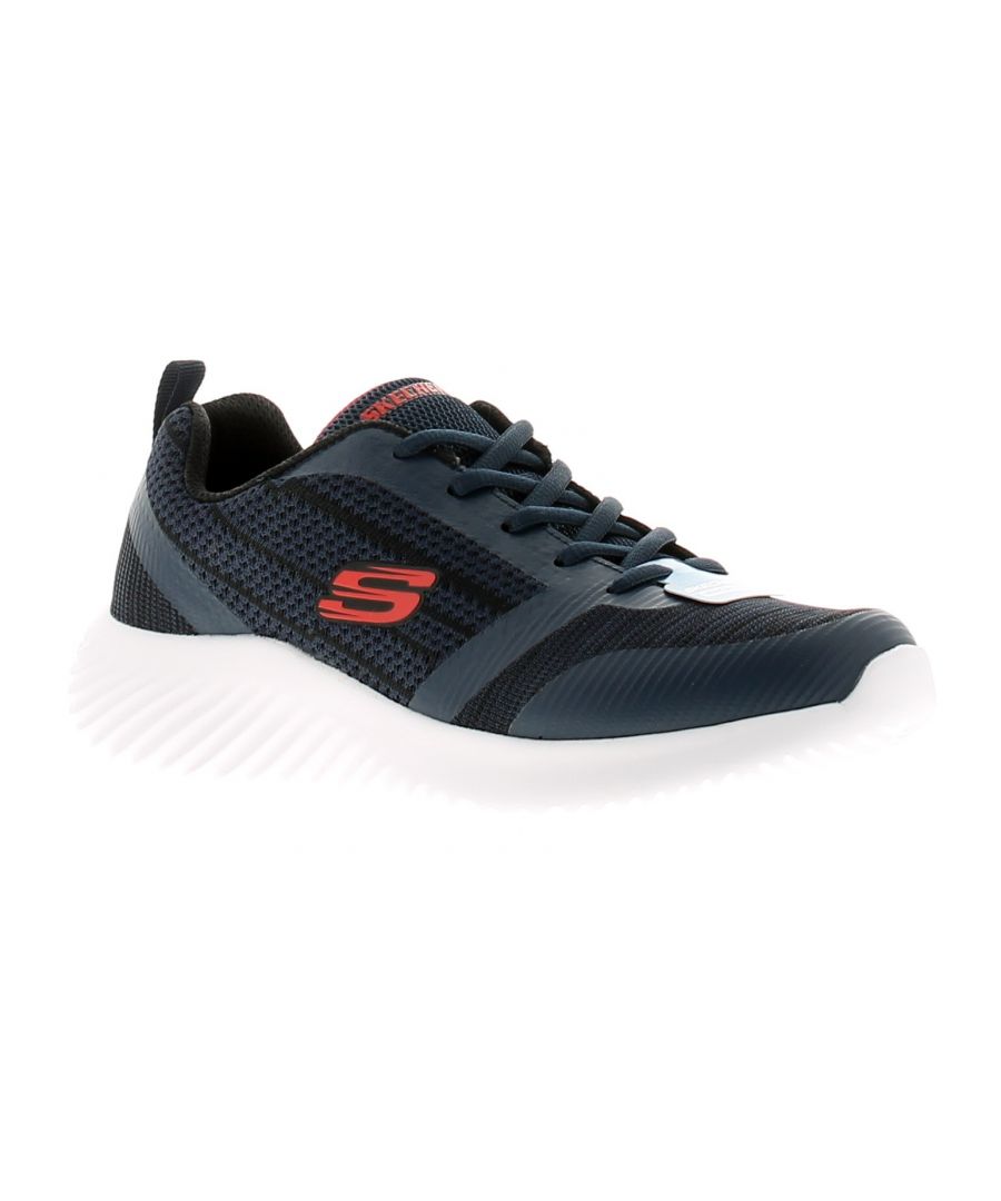Image for Skechers bounder boys kids trainers navy