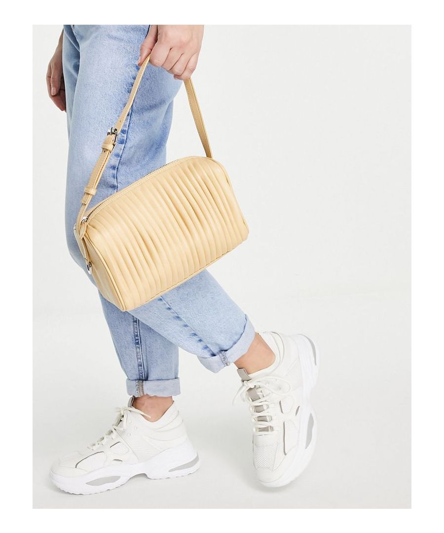 Bag by Topshop Your new sidekick Pleated design Adjustable shoulder strap Zip fastening Sold by Asos