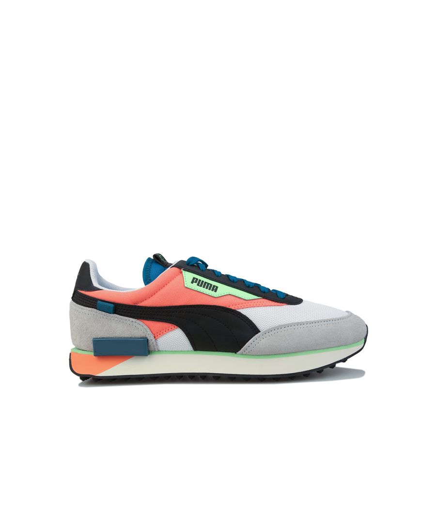 Image for Men's Puma Future Rider Neon Play Trainers in White inkwell