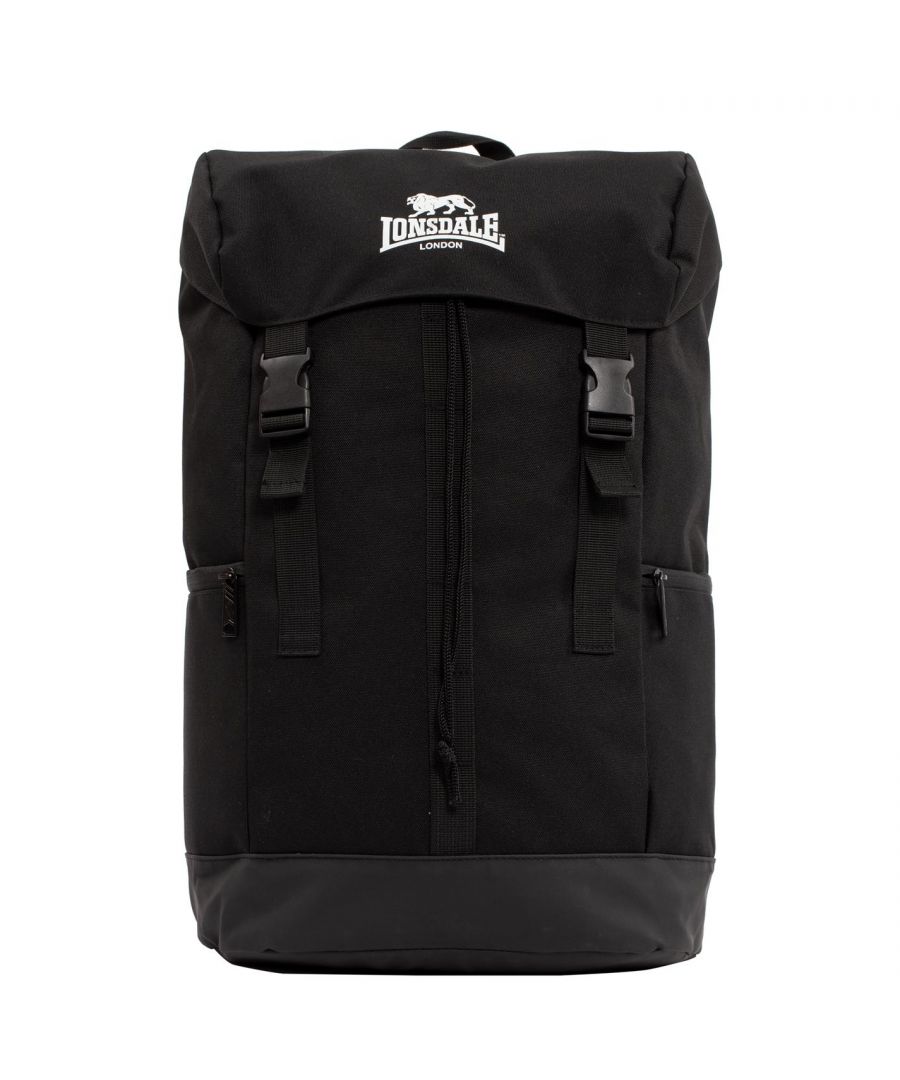 Lonsdale Niagara Backpack Great for travelling this Lonsdale Niagara Backpack features eight pockets one of which in a phone pocket and another inside, offering plenty of room for storing your goods. This Lonsdale backpack includes secure, adjustable and padded straps to ensure your comfort and security. > Lonsdale backpack > Eight pockets including one interior and phone pocket > Headphone port to top pocket > Padded, adjustable straps > Lonsdale branding > W34 x D19 x H38cm