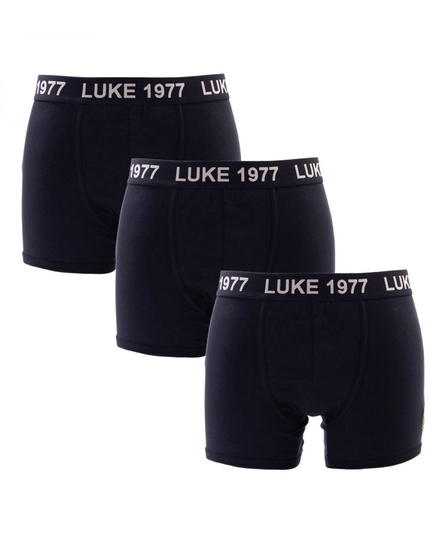 Image for Luke 1977 Three Pack Boxer Trunks - Black