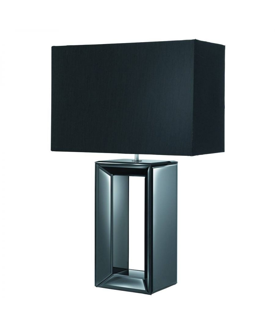 Image for 1 Light Table Lamp Black Mirror with Shade, E27