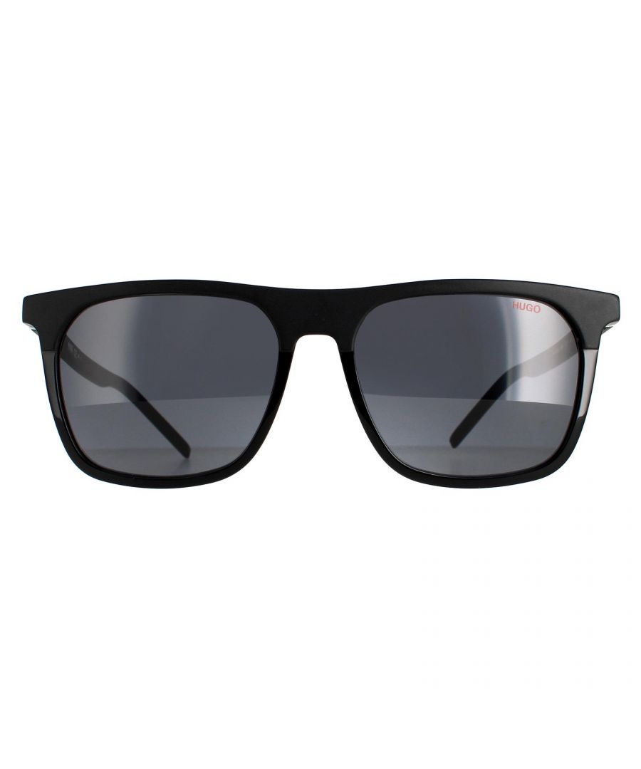 Hugo by Hugo Boss Rectangle Mens Matte Black Grey Blue HG 1086/S  Hugo by Hugo Boss are a simple square style made from lightweight acetate. The slim temples are finished with the Hugo logo for brand authenticity.