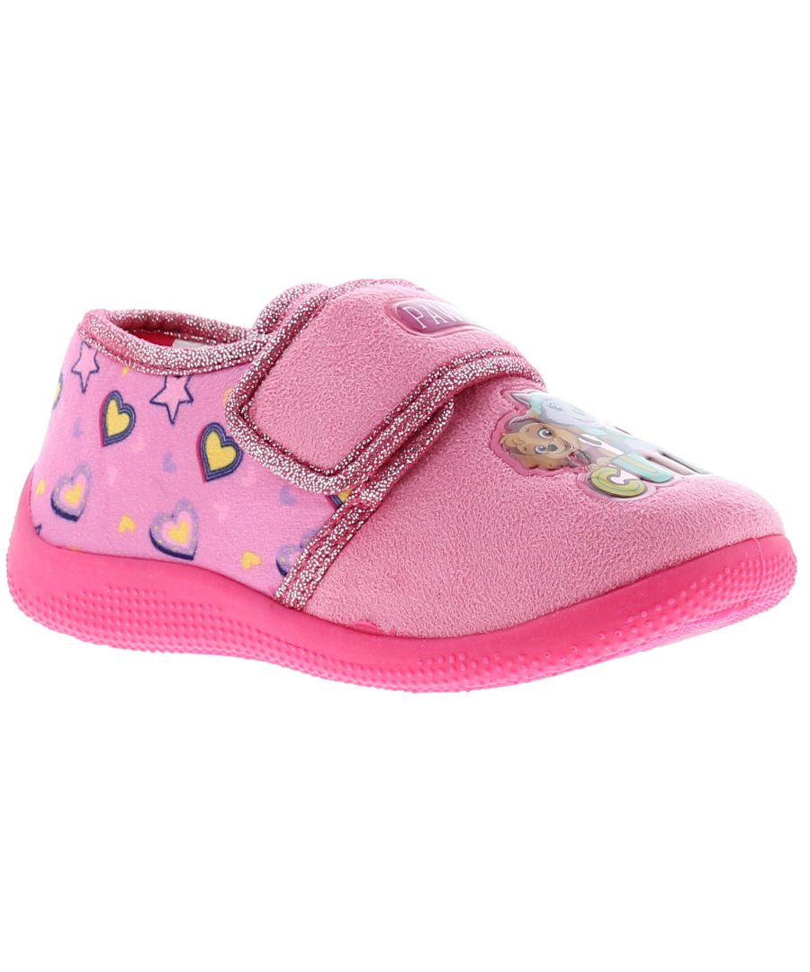 Paw Patrol Cute Infants Girls Novelty Slippers Pink. Fabric Upper. Fabric Lining. Fabric Sole. Childrens Slippers Girls Paw Patrol Cute.