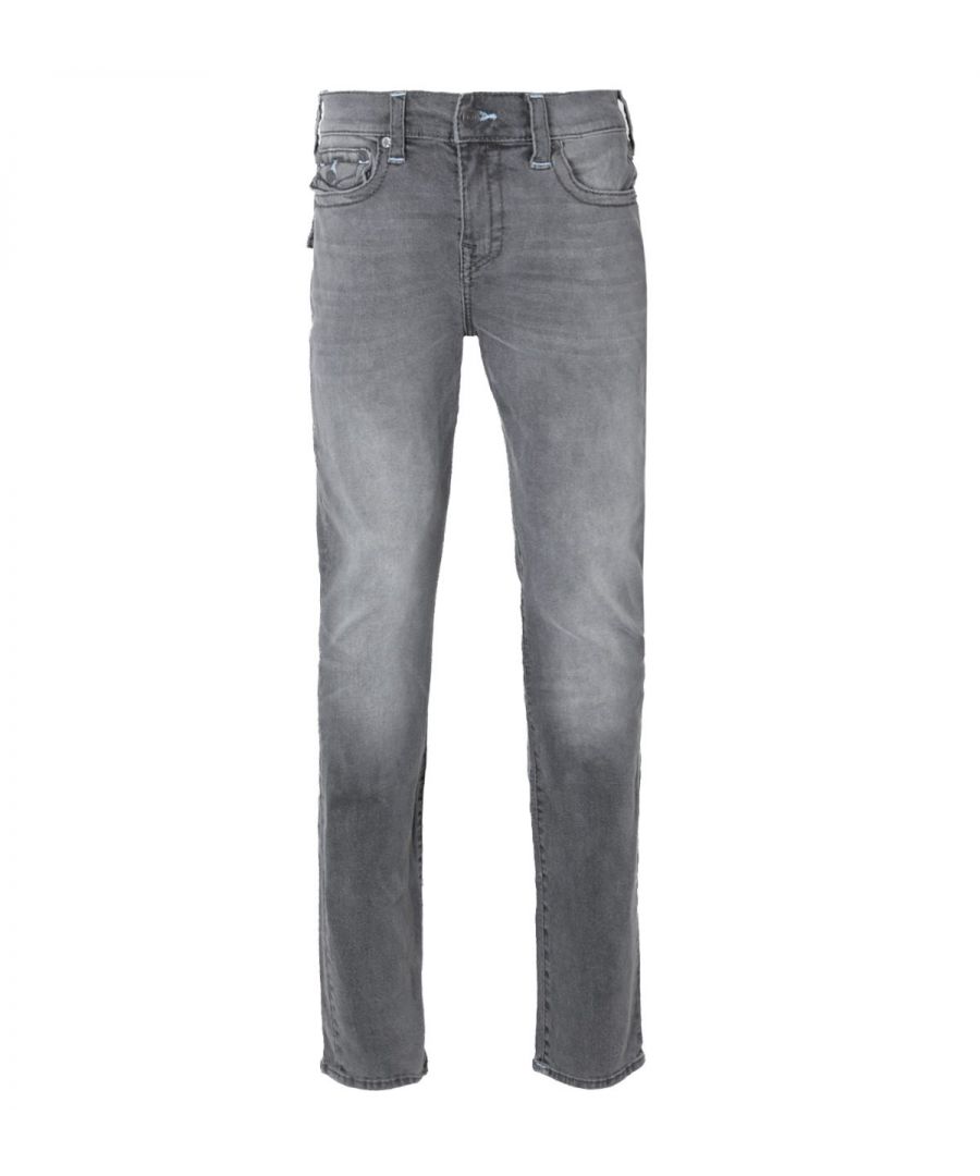 Founded in L.A back in 2002, True Religion have become global denim experts who have redesigned and reinvented the traditional five pocket jean. They quickly became known for quality craftsmanship, bold designs and the iconic lucky horseshoe logo.The Rocco Relaxed Skinny Fit Jeans from True Religion boasts their bold designs. Crafted from stretch cotton denim for everyday comfort in a classic five pocket design with signature big T stitching and iconic flap rear pockets. Finished with the iconic horseshoe detailing at the rear pockets and signature True Religion branding. .Relaxed Skinny Fit, Stretch Cotton Denim, Five Pocket Design, Signature Big T Stitching , Rear Flap Pocket, Zip Button Fly, Belt Loops at Waist, True Religion Branding. Style & Fit:Skinny Fit, Fits True to Size. Composition & Care:98% Cotton, 2% Elastane, Machine Wash.