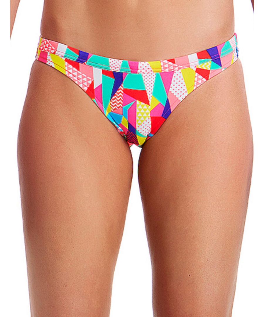 Funkita Swimwear Womens FS22L01994 Ladies Pastel Patch Hipster Bikini Brief - Multicolour - Size 8 UK