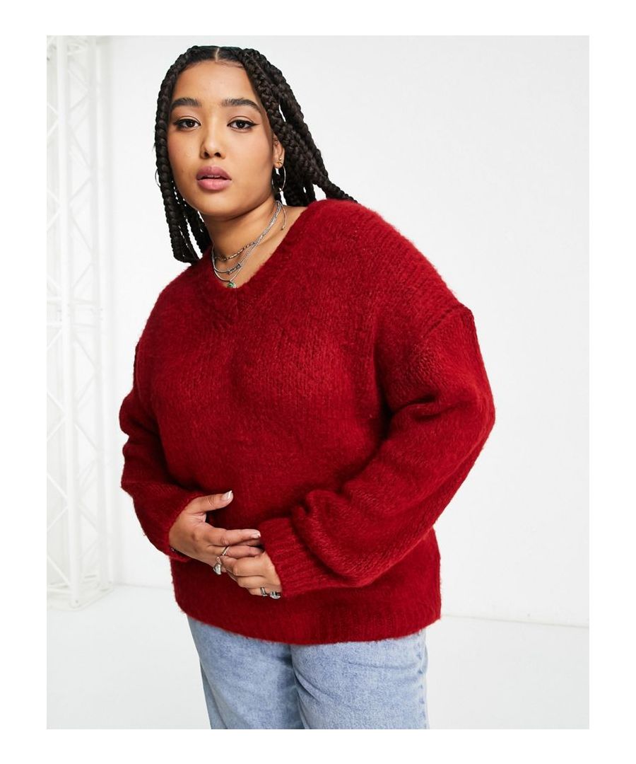 Jumpers & Cardigans by ASOS Curve The soft stuff V-neck Drop shoulders Longline cut Relaxed fit Sold by Asos