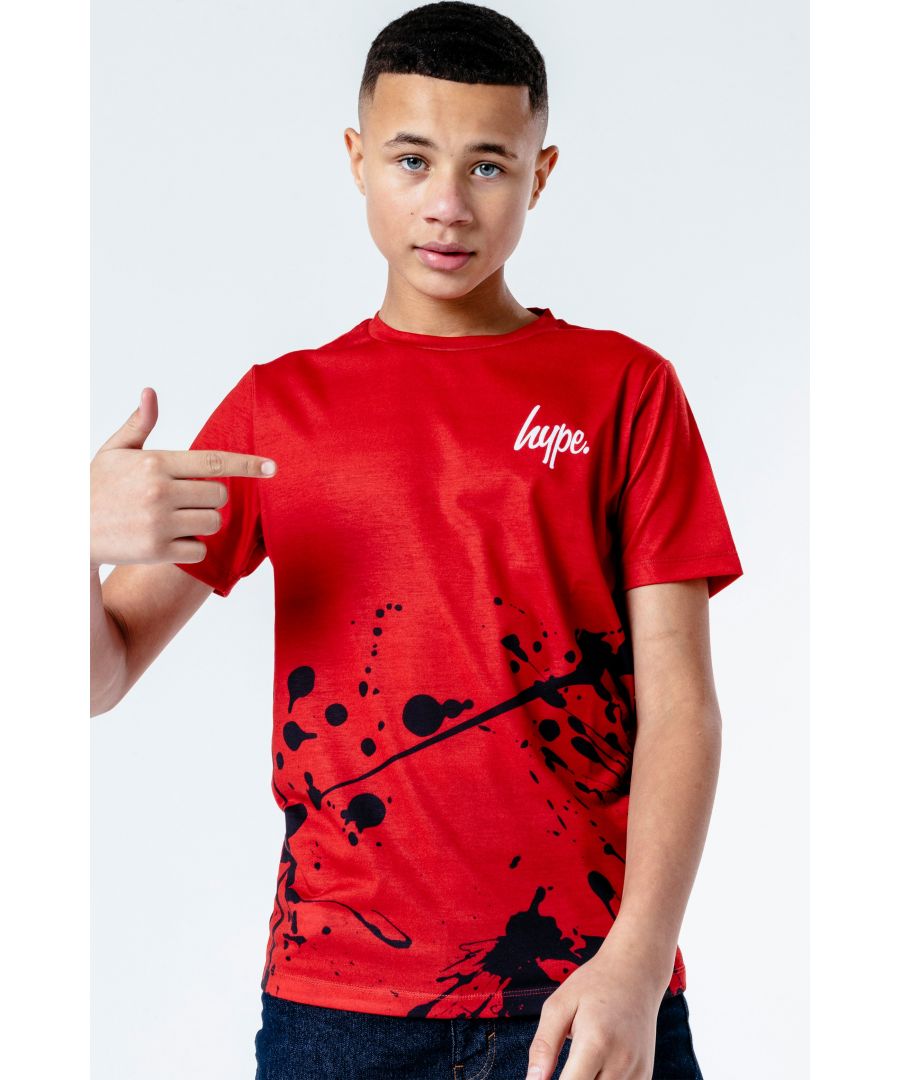 Image for Hype Red & Black Splat Kids T-Shirt