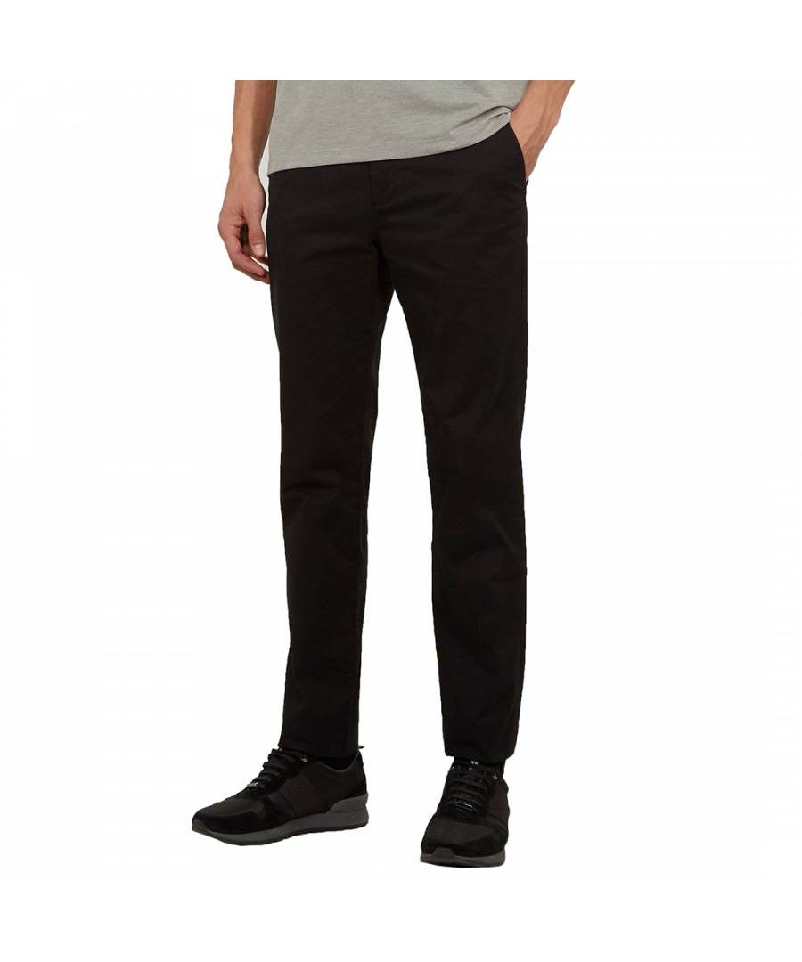 plain black chinos