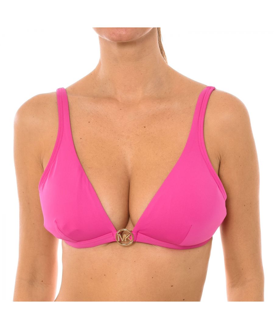 Michael Kors Womens Triangle bikini bra MM7M509 woman - Pink Polyamide - Size Medium