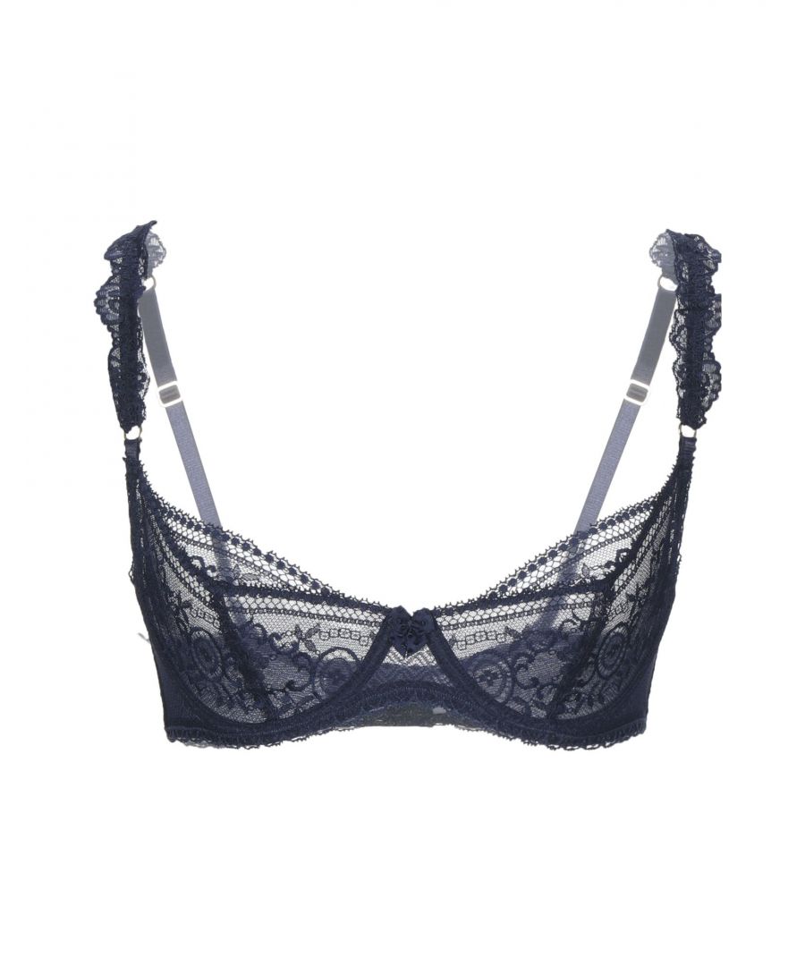 lace, bow-detailed, solid colour, rear closure, hook-and-eye closure, internal underwire, stretch