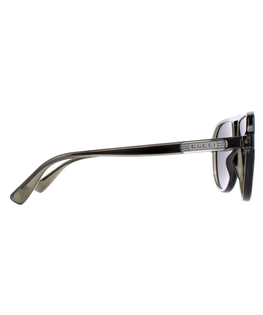 Gucci GG0935S 006 Grey/Grey Aviator Sunglasses