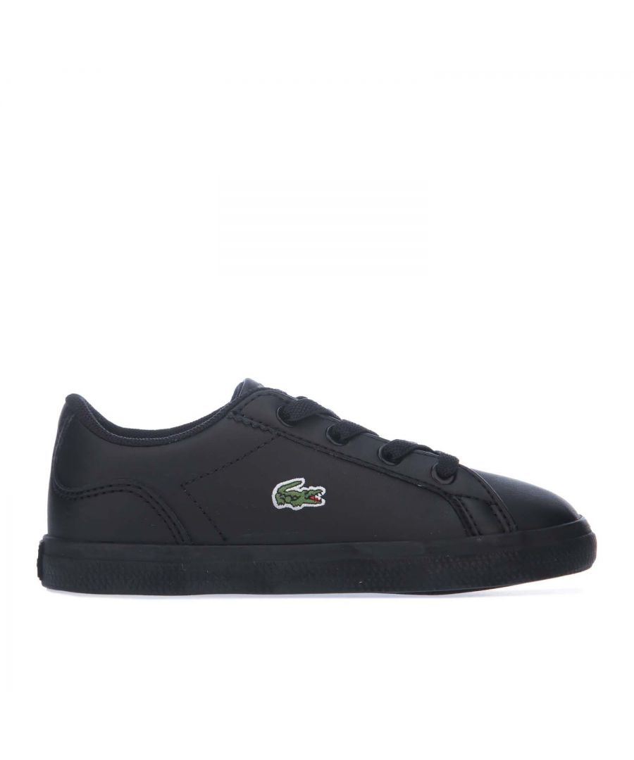 infant black lacoste trainers