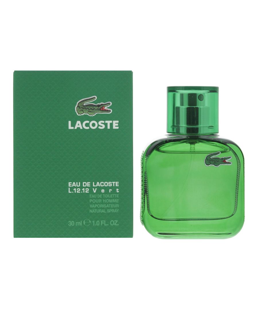 Eau De Lacoste L.12.12 Vert is a citrus aromatic fragrance for men from Lacoste. The fragrance contains notes of Birch, Lemon Verbena, Grapefruit, Bergamot, Lavender, Thyme, Melon and Black Fig. The notes combine to create a unique scent, that's fresh, inoffensive and green. The notes combine to deliver something of a fresh cut grass scent, combined with some fruit and clean wood notes. The fragrance is subdued, calm and doesn't scream for attention, but is perfect for office wear and ideal to be worn through the Spring and Summer.