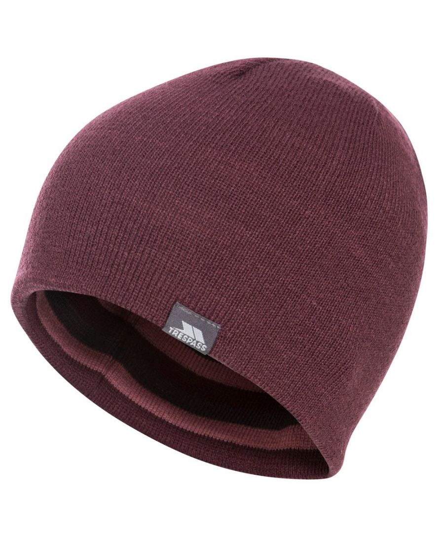 Gebreide beanie muts Omkeerbaar Standaard en gestreepte optie Geweven label 100% Acryl.
