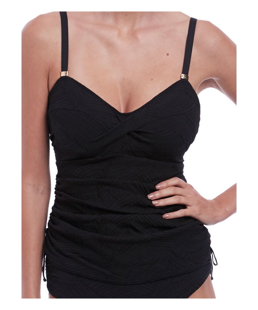 Fantasie Womens Ottawa Twist Front Tankini Top - Black Polyamide - Size 34F