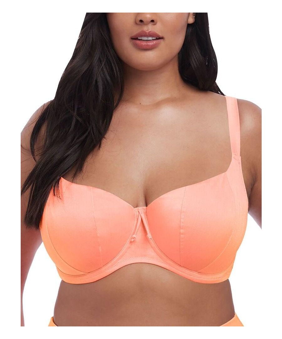 Elomi Womens Amazonia Sweetheart Bikini Top - Orange - Size 34GG